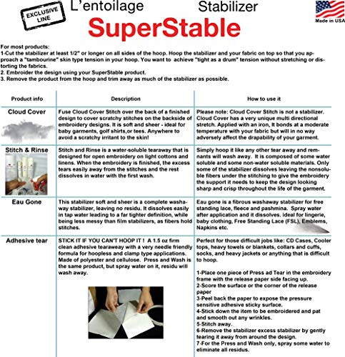 Superpunch Cutaway Embroidery Stabilizer, 2.5 oz, Black, 15 in x 25 yd - color: Black, size: 15" x 25 yards roll