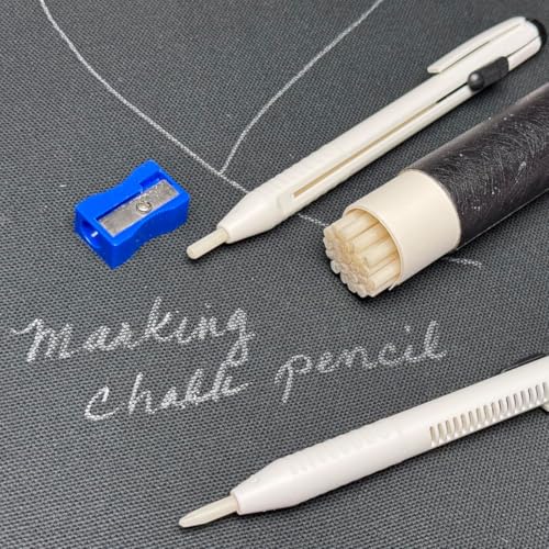 Chalk Pencil Refillable Cartridge Set Sewing Chalk Pen Heat Erasable Fabric Markers for Quilting Sewing Marking Fabric Patterns