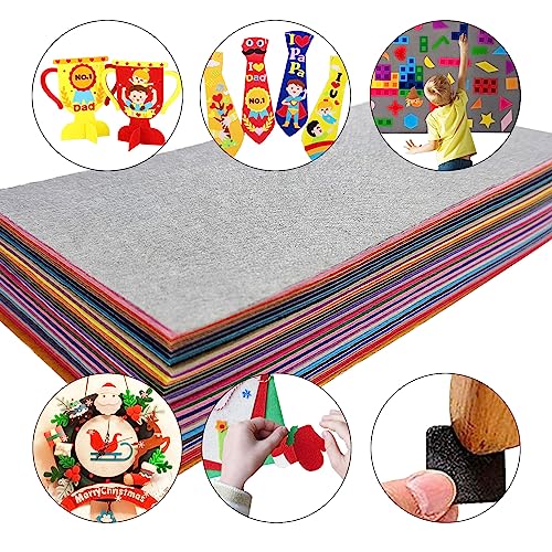 Jtnohx Self Adhesive Felt Sheets Adhesive Backed Felt Fabric Stiff Sheets - color: 33 Colors