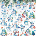 Skylety 20 Pcs Christmas Diamond Art Ornaments Snowman Painting, Blue - color: Blue