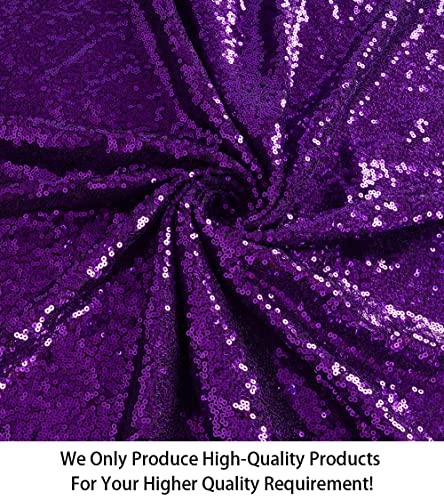 ShiDianYi Sequin Fabric by The Yard Sequince Material Sparkly Fabric -1016S (1 Yard, Purple) - color: Purple, size: 1 Yard