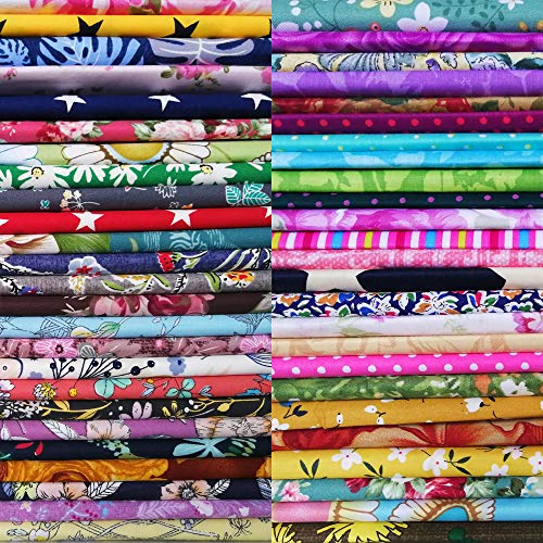 10" x 10" Precut Cotton Quilting Fabric Squares for Sewing-Floral - color: Floral, size: 50P10"x10"