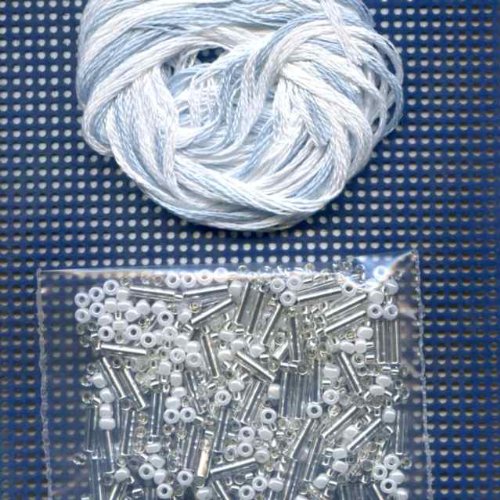 Star Crystal Beaded Counted Cross Stitch Ornament Kit Mill Hill 2012 Snow Crystals MH162302
