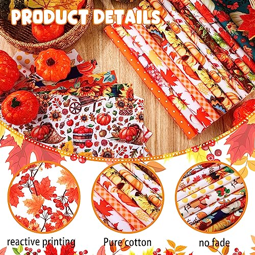 Tudomro 70 Pcs 10 x 10 Cotton Fabric Square for Quilting, Pumpkin - color: Pumpkin