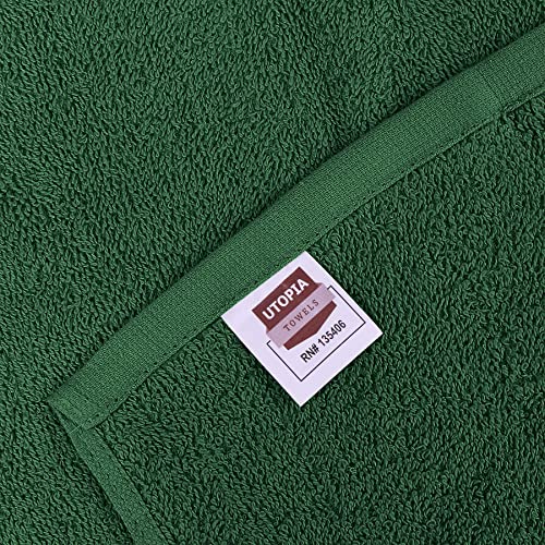 Utopia Towels Kitchen Bar Mops, 12 Pack, 16x19 in 100% Cotton, Hunter Green - color: Hunter Green, size: 12 Pack