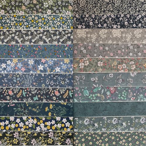 100% Cotton Jelly Roll Fabric Strips for Quilting and Sewing- Londen Sky - color: Londen Sky