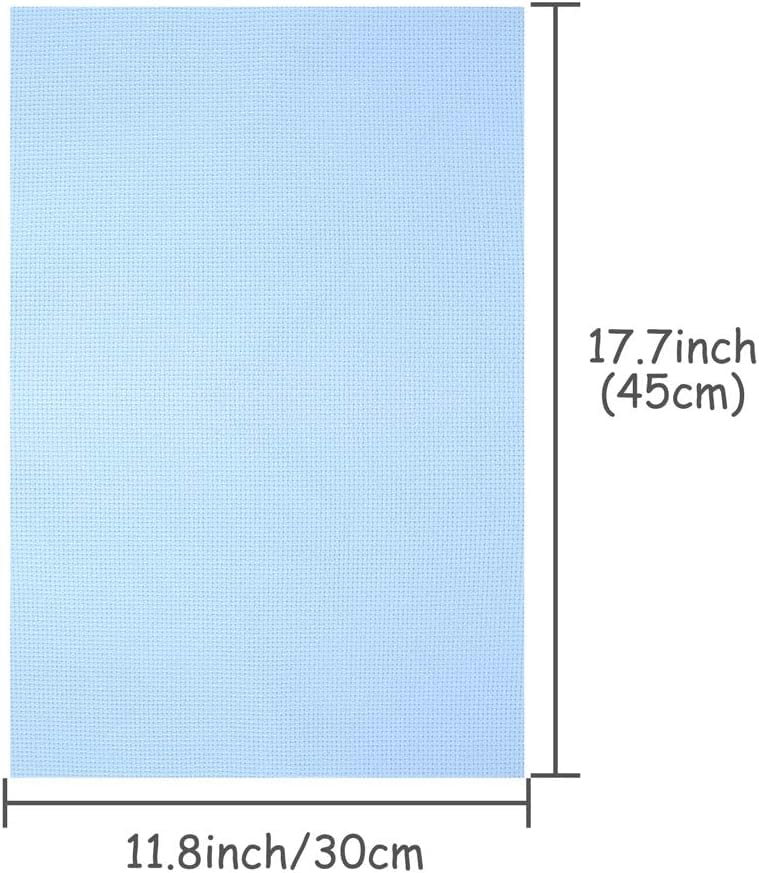 Caydo 8 Pieces Aida Cloth 8 Color 14 Count Classic Reserve Cross Stitch Fabric, 12 by 18-Inch