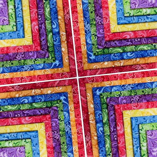 10"x10" 50pcs Cotton Fabric Squares for Sewing Quilting Supplies-Paisley - color: Paisley, size: 50 PCS 10"x10"