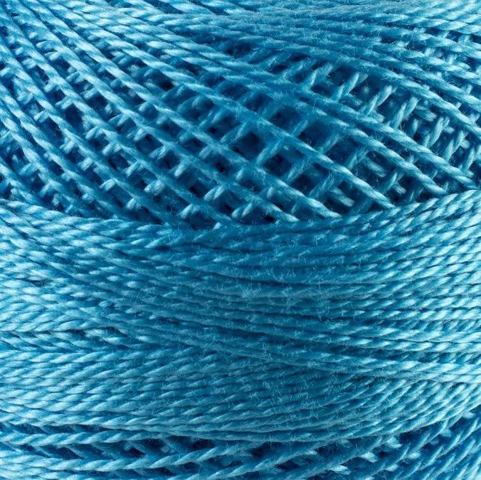 DMC CORPORATION DMC Pearl Cotton Ball Size 8 87yd-Light Bright Turquoise Embroidery Accessory, Bule