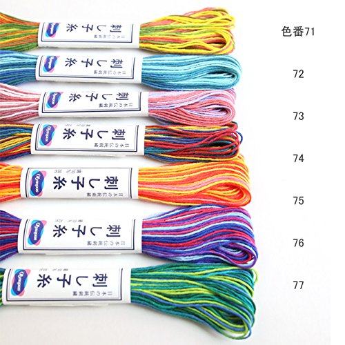 Shibori Dragon Thread 20m skein, Yellow, Orange & Green