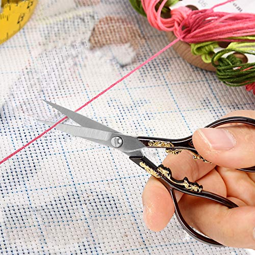 BIHRTC 4.33 In Vintage Embroidery Stainless Steel Craft Scissors DIY Tool
