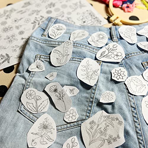 Embroidery Patterns Stick and Stitch Water Soluble Stabilizer Paper - color: Flower