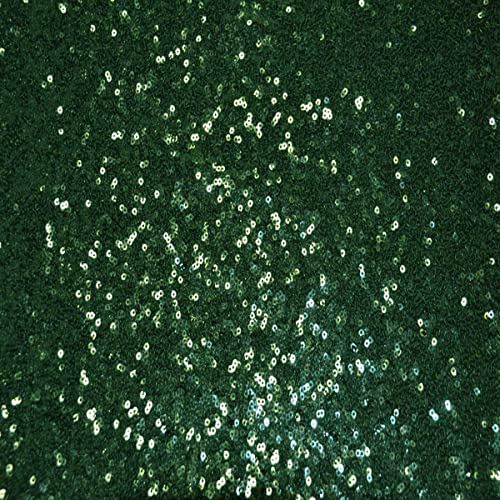 Valentina Textile Inc Sequin Fabric Glitter Embroidery Fabric by The Yard Material for DIY Sewing Curtain Backdrop Tablecloth Table Linen Runner Clothes (1 Yard, Hunter Green) - color: Hunter Green, size: 1 YARD