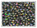 100 pcs of Faceted Fire Polished Pressed Czech Glass Beads 4mm (0.16in), Crystal Vitrail 00030-28101 BCV