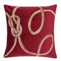Embroidery Red Velvet Throw Pillow Cover, Merry Christmas Series Gift Knot Luxury Soft Fuzzy Cozy Warm Slik Gift Square Couch Cushion Pillow Case 20 x 20 Inch, Cover Only - color: U4-gift Knot Red