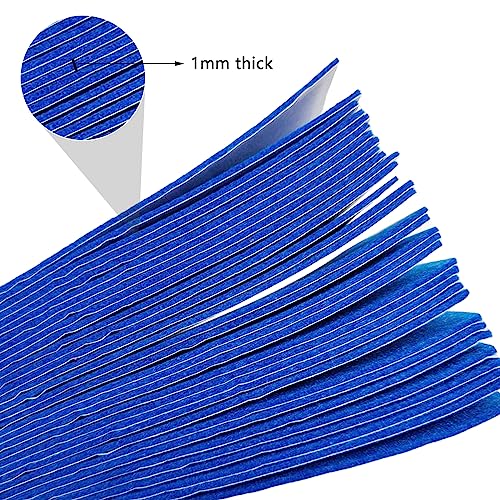 Jtnohx Self Adhesive Felt Sheets Adhesive Backed Felt Fabric Blue 4"x8" - color: Blue