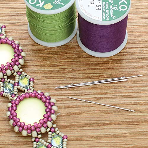 The Beadsmith Sharps Beading Needles - Size 12, Shorter for Smaller Areas, 12 Needles Per Card, European Quality, All Purpose Sewing Needle, Use for Mending and General Hand Sewing - size: #12 - 12 Needles