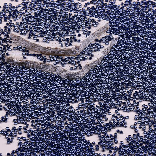 Legefo 4mm Glass Seed Beads Bulk, Gunmetal Black 6/0 Small Mini Pony Seed Beads, Tiny Round Craft Bead for Bracelet Necklace Wrist Jewelry Making Beading Weaving DIY Crafts Supplies, 1000pcs - color: Gunmetal Black
