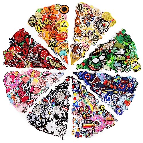 NICEVINYL Embroidered Iron-on Patches Applique: 72Pcs Clothing Accessories - color: Colorful, size: Pack of Assorted, style: Random Patches