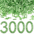 XIANNVXI 3000pcs Grass Green Glass Bugle Beads - color: Grass Green