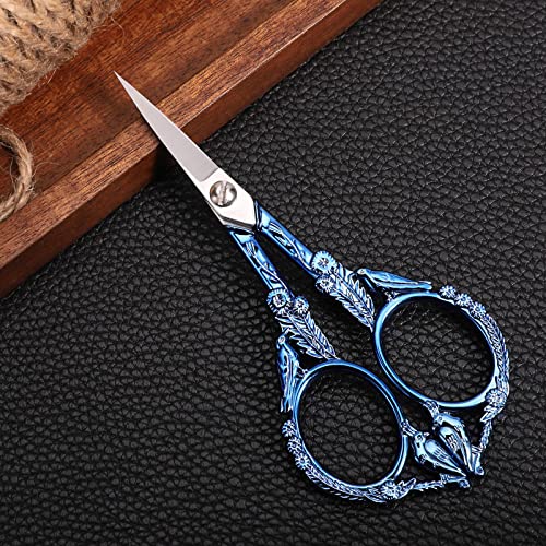 YOUGUOM Embroidery Scissors, Small Sharp Pointed Detail Shears - color: Blue