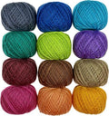 KCS Mercerized Pearl Cotton Thread Size 8 Crochet Needlework Embroidery Threads Ball (12, 12balls16) - color: 12balls16