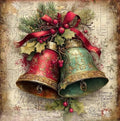 Tiwabb Christmas Bell Stamped Cross Stitch Kits for Adults Beginners - color: Cross Stitch 0725-3