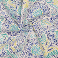 Stitch & Sparkle 100% Cotton Duck 45" Width Disks Azure Color Sewing Fabric by The Yard - color: Disks Azure, size: Cut by the yard