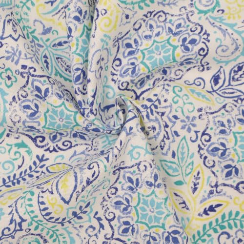 Stitch & Sparkle 100% Cotton Duck 45" Width Disks Azure Color Sewing Fabric by The Yard - color: Disks Azure, size: Cut by the yard