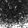 100g Mix Tube Beads Bugle Beads,3500+pcs Glass Bulk Spacer Multi Size 2-6mm Kit for Jewelry Making DIY Craft Bracelets Necklace Earring Making (Black Mixed) - color: Black Mixed, size: 2-6mm