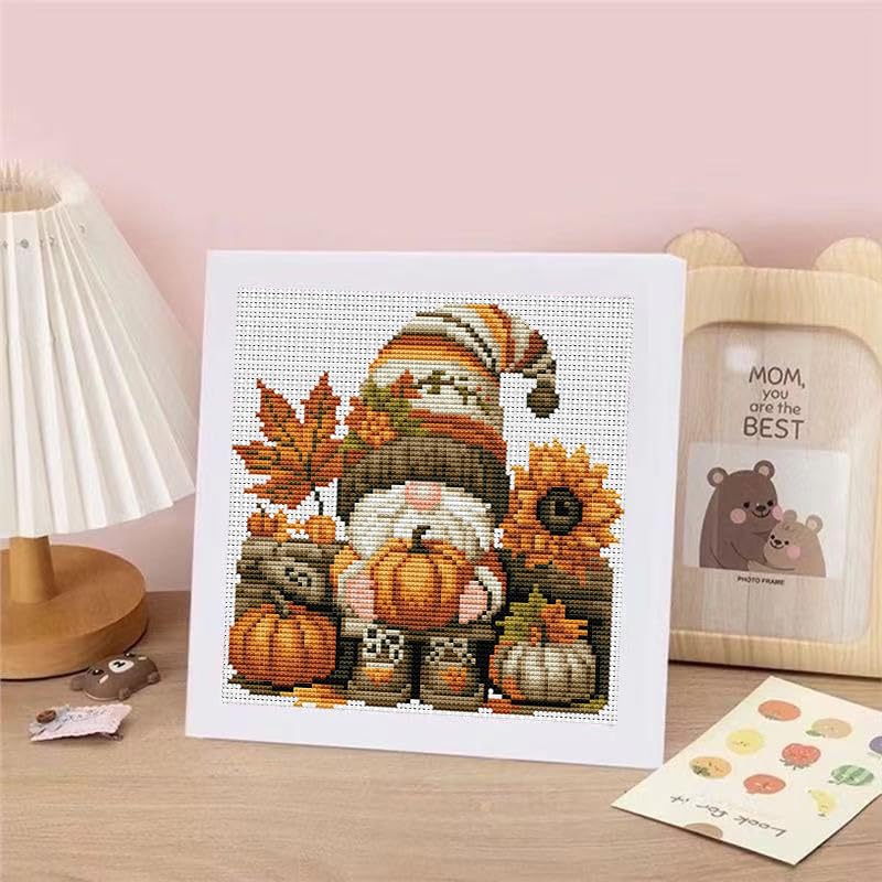 Fall Cross Stitch Kits, Cross Stitch Kits for Adults Beginner with Framed - color: cross stitch Framed-4