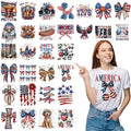 30Pcs Papiailove 4th of July Dtf Transfers Ready to Press Fourth of July Independence Day Iron on Transfers for Tshirts 250th Anniversary Transfer Vinyl Stickers for Clothing Pillows Bag DIY Crafts - color: 4th of July