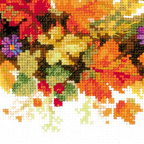RIOLIS 1537 Wreath with Wheat Counted Cross Stitch Kit 11.75 x 11.75 in