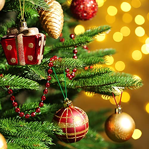 Shappy 1000 Pcs Christmas Ornament Hooks, Gold, Silver, Red, Green - color: Gold, Silver, Red, Green