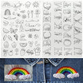 66Pcs Stick & Stitch Water Soluble Embroidery Letter Patterns - color: Letter