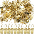Teenitor 100 Pack Gold Curtain Clips Curtain Hooks, Stainless Steel Small Clips for Hanging Curtains, Outdoor String Lights, Art Craft Display, Gold - color: Gold