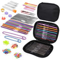 IMZAY 110 Pcs Crochet Hooks Set 0.6–6.5mm Crochet Needles for Yarn - color: Black, size: 110 Pcs