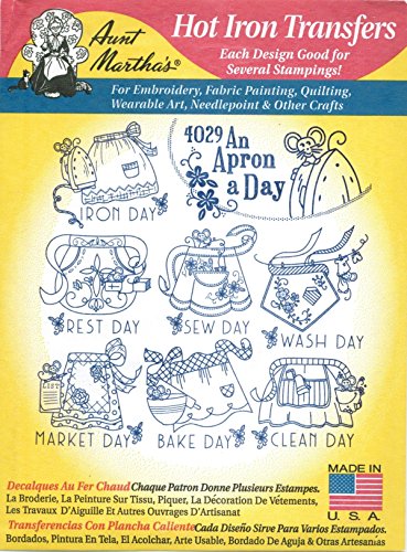 an Apron a Day Aunt Martha's Hot Iron Embroidery Transfer