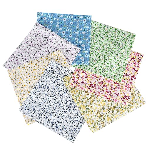 Cotton Fabric DIY Making Supplies Quilting Patchwork Fabric Fat Quarter Bundles DIY for Quilting Cotton Patchwork Cushions (Flowers, 20" x 20") - color: 7pcs Flowers, size: 20" x 20"