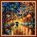 Redxing Stamped Cross Stitch Kits Embroidery kit for Beginners Adults Full Range of Embroidery Patterns Starter Kits DIY Printed Cross Stitch Kits Needlepoint Kits 11CT-Strolling Nights 18x18 inch - color: Artskits19