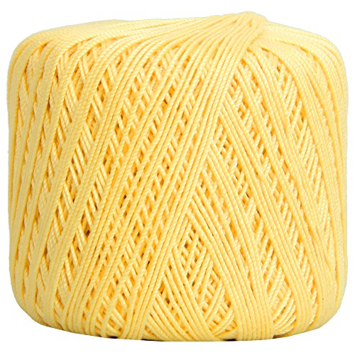 ThreadArt 100% Cotton Crochet Thread Size 3, Lemonade 6 - color: LEMONADE, size: SIZE 3 SINGLE