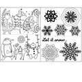 Water Soluble Embroidery Patterns Stabilizers, Stick and Stitch Embroidery Transfers Paper Tear Away Embroidery Stabilizer with Fun Designs for Stitching (Christmas and Snowflakes x2) - color: Christmas and Snowflakes x2