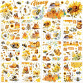 BBTO 12 Sheets Sunflower Bee Rub on Transfers for Crafts Wood Furniture - style: Bee