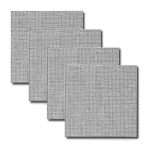 Needlepoint Blank Canvas MonoDeluxe 12/13/14/18-Mesh Sheets Size 9,5" X 9,5" Set of 4 (13 Mesh)