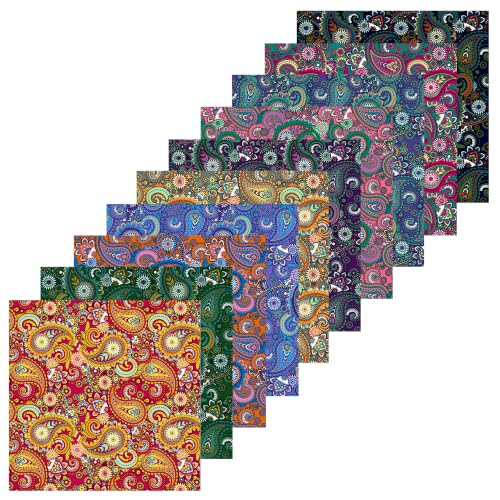 100% Cotton Quilting Fabric Jelly Roll Fabric-Classic Boteh Paisley - color: Classic Boteh Paisley