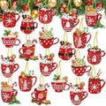Skylety 20 Pcs Hot Cocoa Diamond Art Ornaments for DIY Gifts