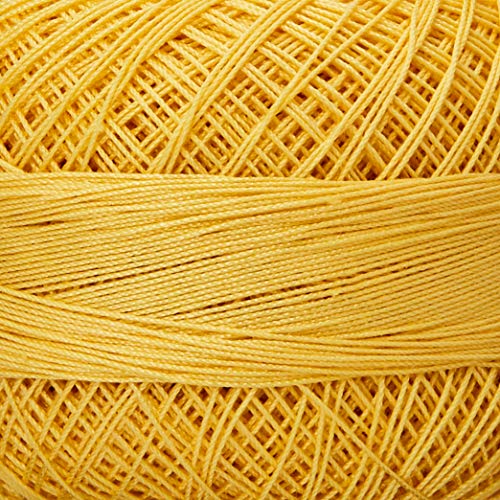 Lizbeth Size 80 HH80613 HH80 Lizbeth Cotton Thread 184 Yds 10G, Golden Yellow Medium - color: Golden Yellow Medium