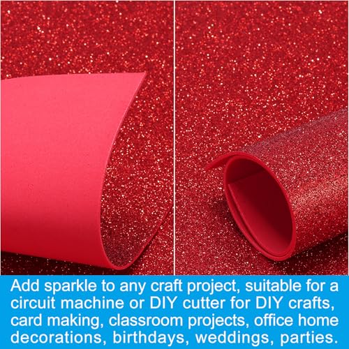 PATIKIL 2mm 1/10" Thick,16x24inch 40x60cm,Dark Red,EVA Shiny Foam,6 Pcs - color: Dark Red