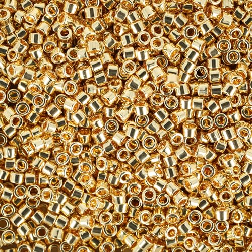 Miyuki Delica Seed Beads - color: DB0031 - Gold 24K Plated