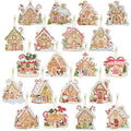 Tondiamo 20 Pcs Diamond Art Christmas Ornaments Diamond Painting Keychain - style: Gingerbread House